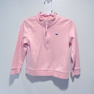 Girls Vineyard Vines Pink Quarter Zip Sweater